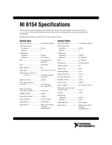 NI 6154 Specifications