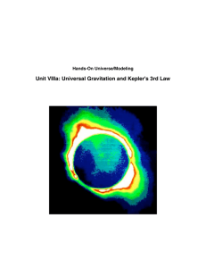 Unit VIIIa: Universal Gravitation and Kepler`s 3rd Law - Hands