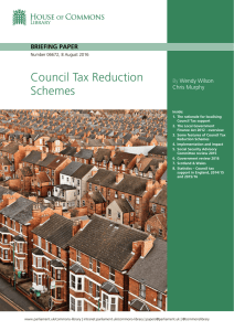 Council Tax Reduction Schemes