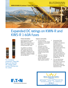 Bussmann series KWN-R and KWS-R DC rated RK1 fuses product