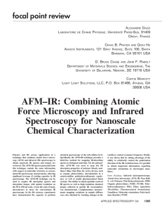 AFM–IR: Combining Atomic Force Microscopy and Infrared