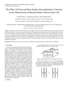 The Effect of Front and Rear Surface Recombination Velocities on