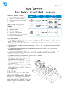 Power Generation – Steam Turbine Generator RFQ Guidelines