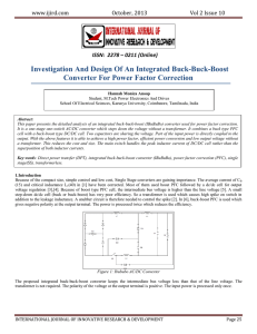 Investigation And Design Of An Integrated Buck-Buck