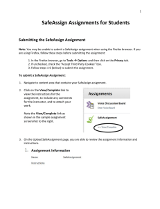 Submitting and Reviewing SafeAssign Assignments