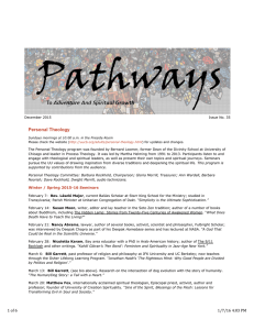 Pathways to Adventure and Spiritual Growth @ UUCB