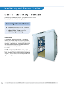 Monitoring and Control Stations Mobile · Stationary · Portable