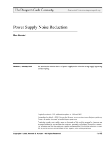 Power Supply Noise Reduction