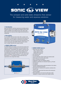 The compact and solid state ultrasonic flow sensor for measuring