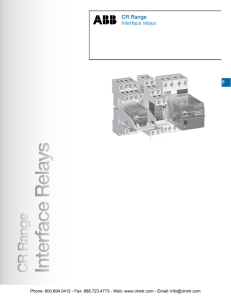 ABB CR Range Pluggable Interface Relays