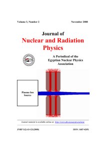 Nuclear and Radiation Physics