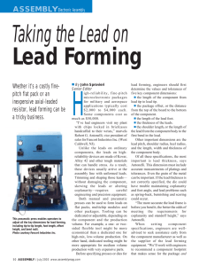 Taking the Lead on Lead Forming