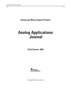 Analog Applications Journal 3Q05