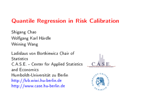 Quantile Regression in Risk Calibration - Humboldt