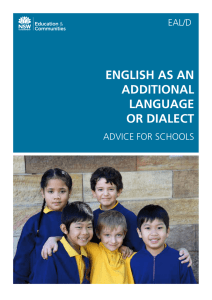 English as an Additional Language or Dialect