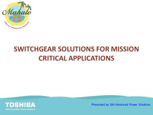 switchgear solutions for mission critical applications
