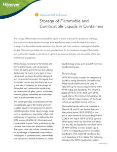 Storage of Flammable and Combustible Liquids in