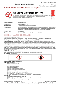 klenasol npb - Solvents Australia Pty Ltd