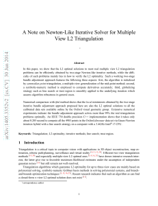Newton-Type Iterative Solver for Multiple View $ L2 $ Triangulation