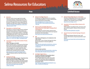 Selma Resources for Educators