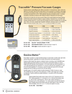 Enviro-Meter™ Traceable® Pressure/Vacuum Gauges