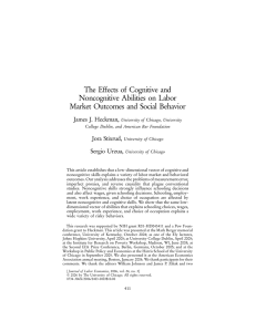 The Effects of Cognitive and Noncognitive Abilities on Labor Market