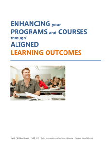 ENHANCING your PROGRAMS and COURSES ALIGNED LEARNING