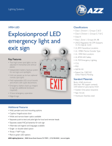 Explosionproof LED emergency light and exit sign