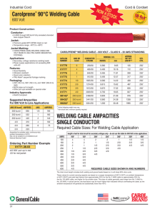 Carolprene® 90°C Welding Cable