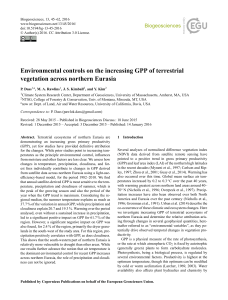 Environmental controls on the increasing GPP of terrestrial