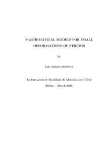 mathematical models - Instituto de Matemática