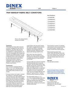 tray makeup fabric belt conveyors