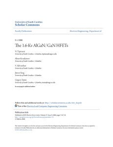 The 1.6-Kv AlGaN/GaN HFETs - Scholar Commons