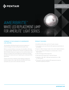 amerbritetm white led replacement lamp for amerlite® light