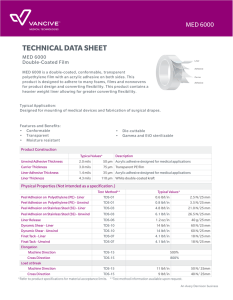 technical data sheet - Vancive | Avery Dennison