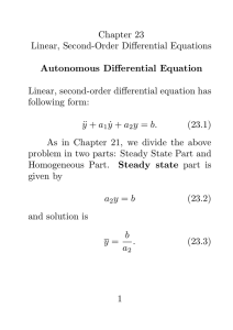 Chapter 23 Linear, Second-Order Differential Equations