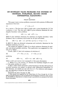 ordinary, nonlinear, second order differential equations