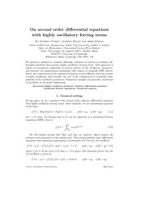 On second order differential equations with highly oscillatory
