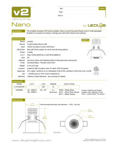 Nano Data Sheet - V2 Lighting Group