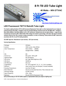 8 Ft T8 LED Tube Light - CreativeLightings.com