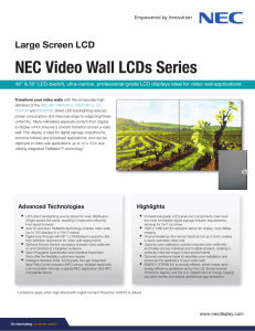 NEC Video Wall LCDs Series