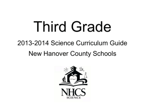 2013-2014 Science Curriculum Guide New Hanover County Schools