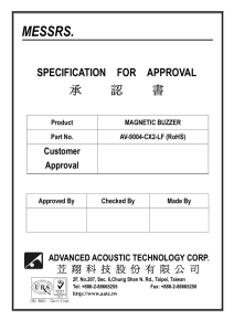 Data sheet - Advanced Acoustic Technology Corp.
