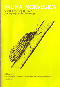 Serie B 1994 Vo!. 41 No. 2 Norwegian Journal of Entomology
