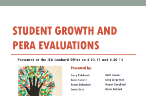 Student Growth and PERA Evaluations