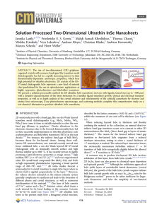 Solution-Processed Two-Dimensional Ultrathin