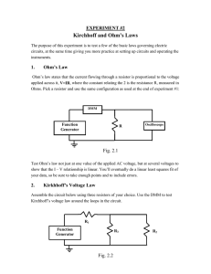 Kirchhoff and Ohm`s Laws