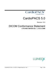 CardioPACS 5.0 Rev 10.0 DCS