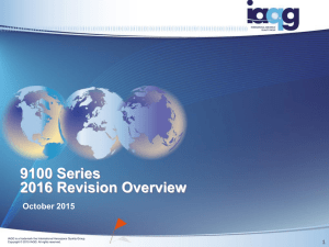 9100 Series 2016 Revision Overview