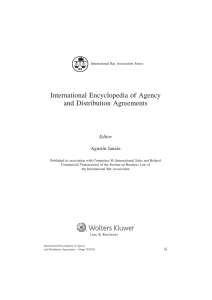 International Encyclopedia of Agency and Distribution Agreements
